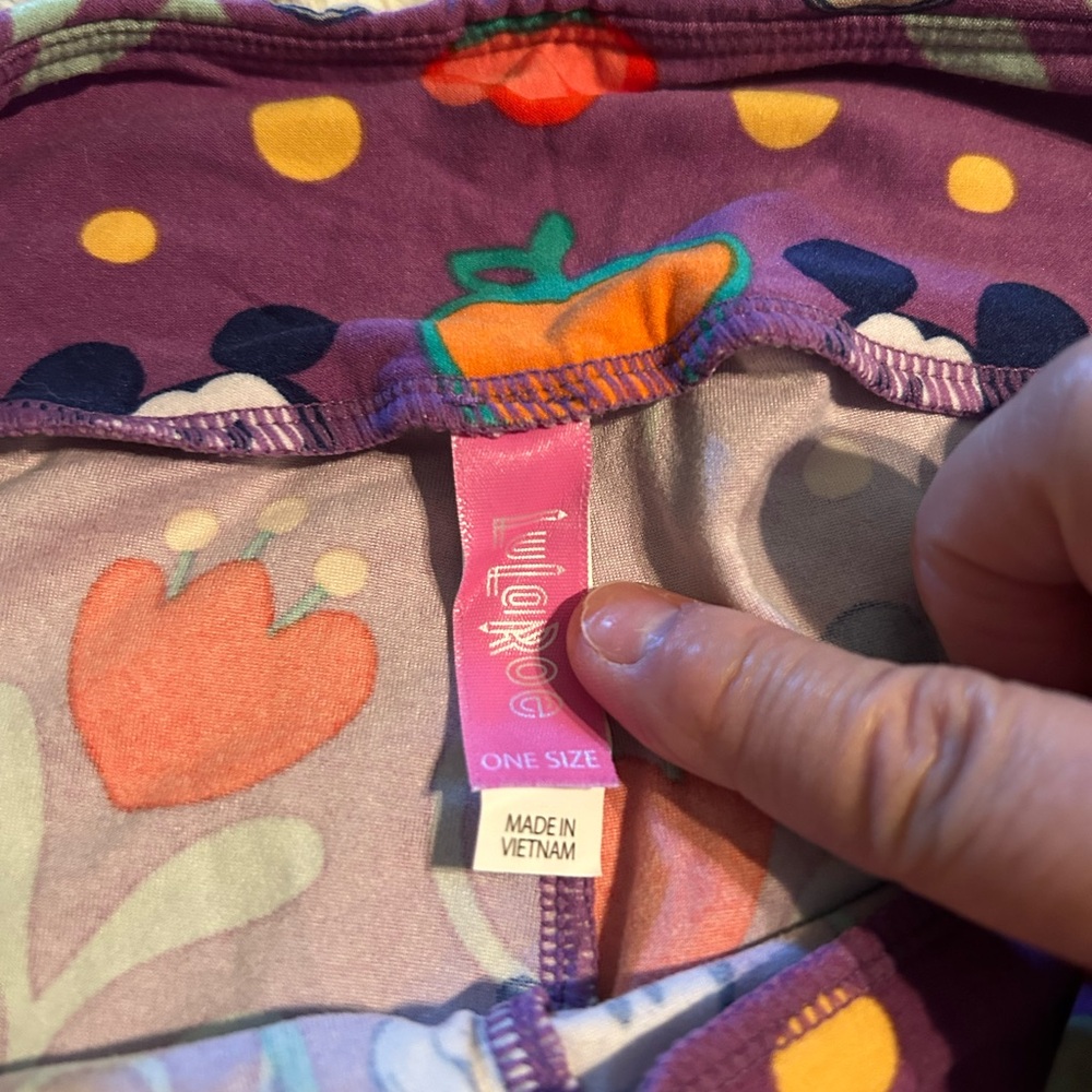 Lularoe Purple And Orange Patterned Leggings - image 3